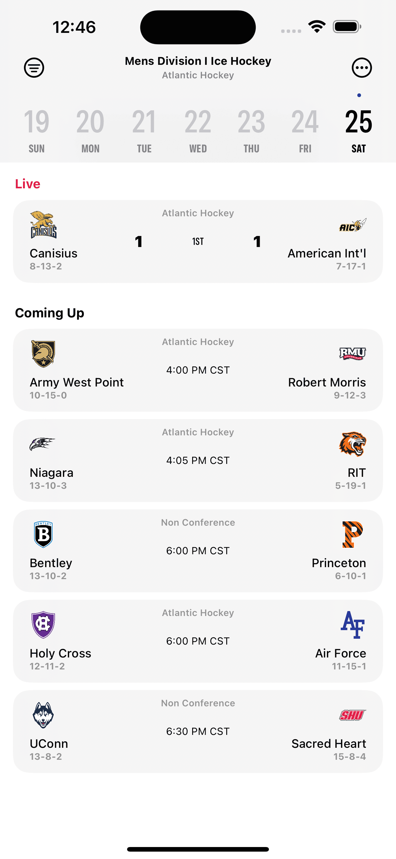 Hockey scores